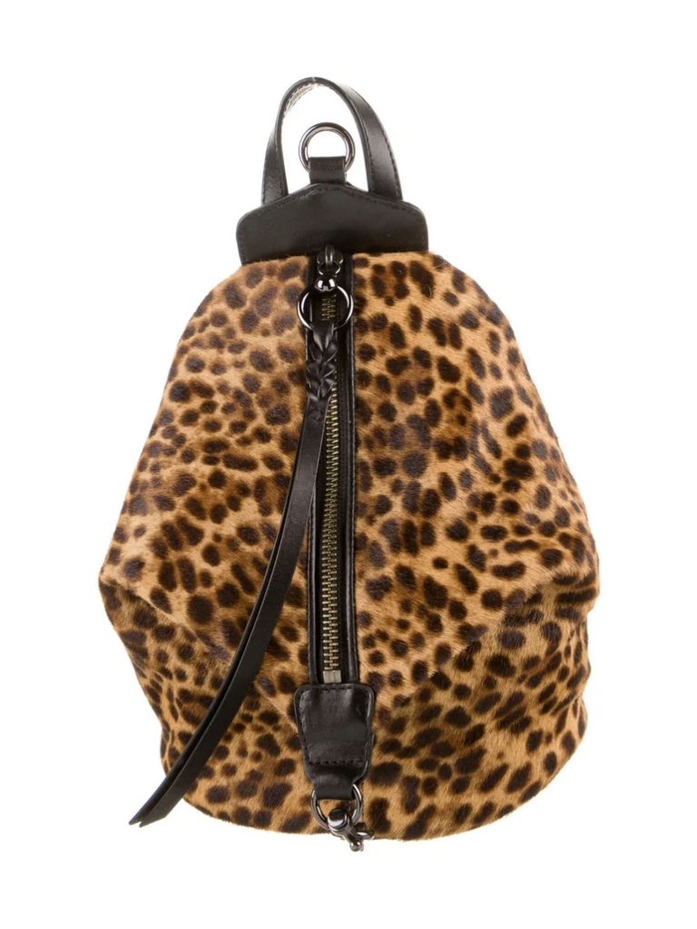Rebecca Minkoff Leather Trim Calf Hair Backpackc